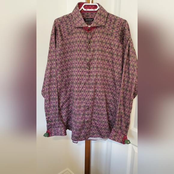 BOGOSSE patterned mens shirt size 7/xxl - Picture 1 of 5